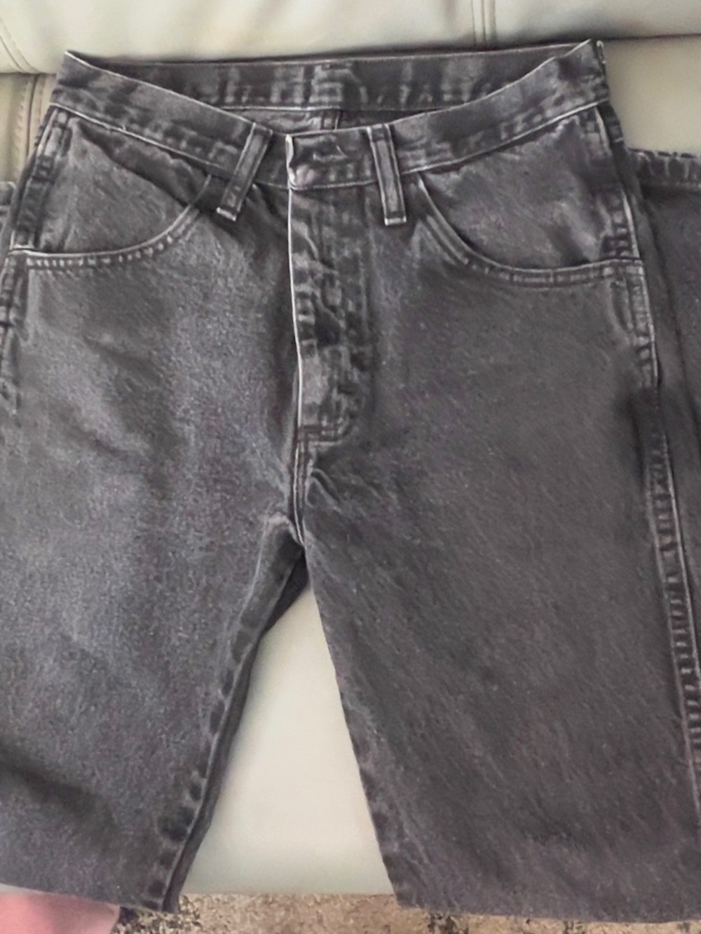 Rustler Men's Washed Black Straight Jeans